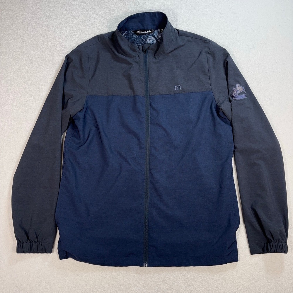 Travis Mathew Future Primitive Jacket Men M Navy Vancouver Canucks Full Zip Golf